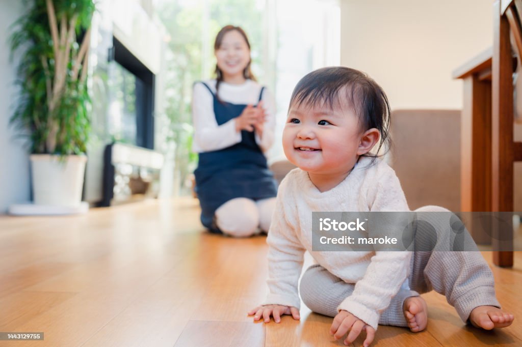 Babysitter taking care of baby